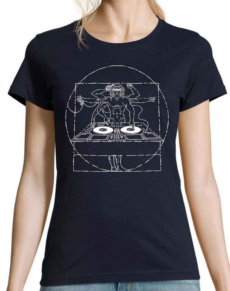Youth Designz Print-Shirt Da Vinci DJ Damen T-Shirt mit lustigen Logo für Damen von Youth Designz