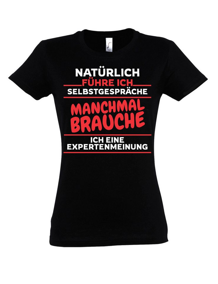 Youth Designz Print-Shirt "Selbstgespräche" Damen T-Shirt mit lustigen Print Geschenk Statement mit lustigen Spruch für Damen Youth Designz Print-Shirt "Selbstgespräche" Damen T-Shirt mit lustigen Print Geschenk Statement mit lustigen Spruch für Damen von Youth Designz