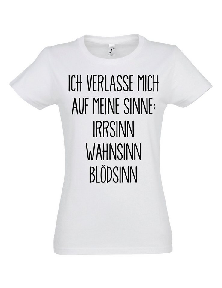 Youth Designz Print-Shirt Damen T-Shirt "Ich verlasse mich auf meine Sinne" Lustig Aufdruck mit witzigen Print für Herren Statement Geschenk Youth Designz Print-Shirt Damen T-Shirt "Ich verlasse mich auf meine Sinne" Lustig Aufdruck mit witzigen Print für Herren Statement Geschenk von Youth Designz