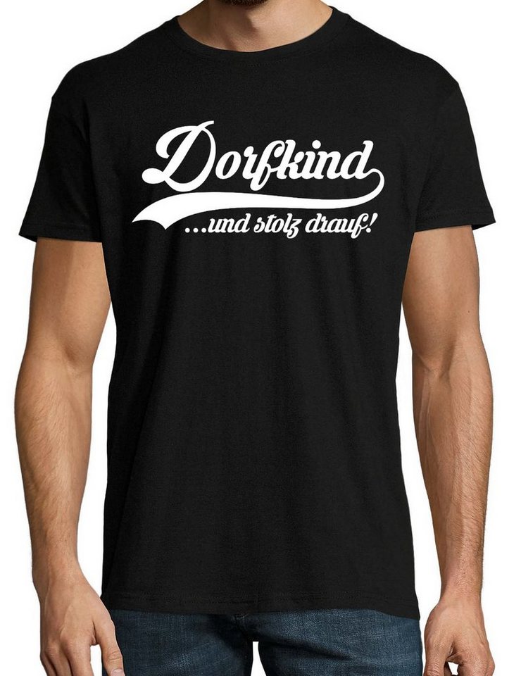 Youth Designz Print-Shirt Dorfkind Herren T-Shirt mit lustigem Spruch von Youth Designz