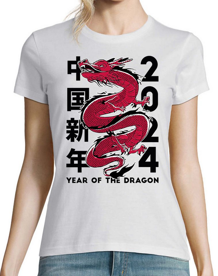 Youth Designz Print-Shirt Dragon 2024 Damen T-Shirt mit lustigen Logo für Damen von Youth Designz
