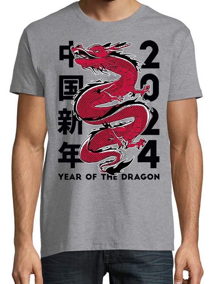 Youth Designz Print-Shirt Dragon 2024 Herren T-Shirt mit lustigen Logo für Herren von Youth Designz