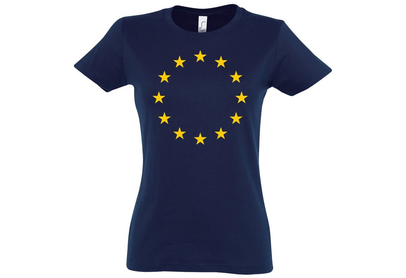 Youth Designz Print-Shirt EU Europa Flagge Damen T-Shirt mit modischem EU Sterne Aufdruck von Youth Designz