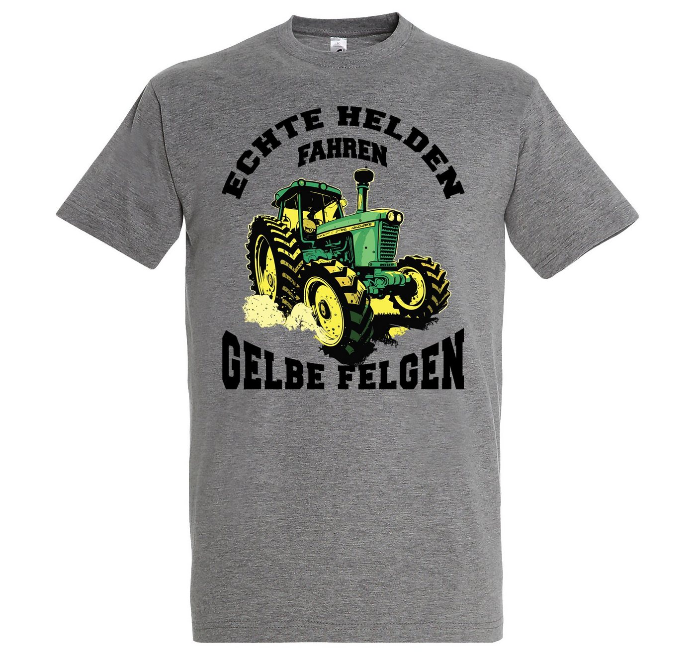 Youth Designz Print-Shirt Echte Helden fahren gelbe Felgen" Herren T-Shirt mit lustigem Spruch" von Youth Designz