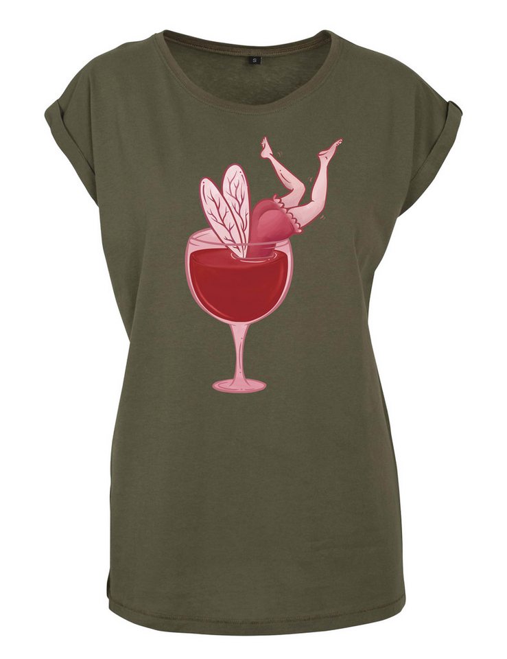 Youth Designz Print-Shirt "Fee Weinglas" Damen T-Shirt Statement oder Geschenk Frauen Aufdruck mit lustigem Aufdruck für Frauen von Youth Designz