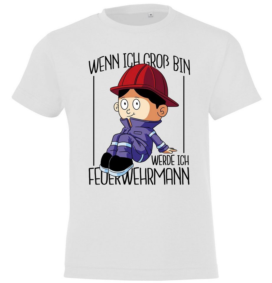 Youth Designz Print-Shirt "Feuerwehrmann" Shirt für Jungen und Mädchen mit lustigem frontprint von Youth Designz