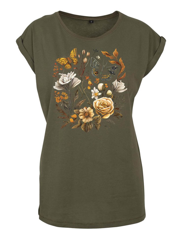 Youth Designz Print-Shirt "Flowers Botanic" Damen T-Shirt Statement Geschenk Frauen Motiv mit stylischen Aufdruck von Youth Designz