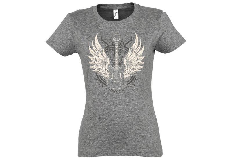 Youth Designz Print-Shirt Flügel Gitarre Damen T-Shirt mit modischem Print von Youth Designz