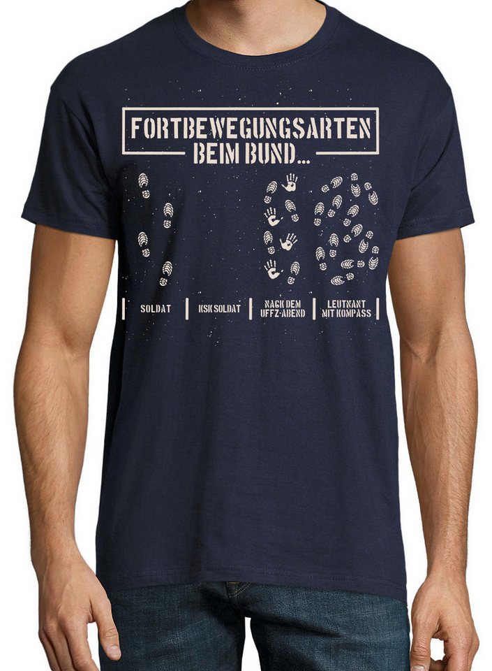 Youth Designz Print-Shirt Fortbewegungsarten beim Bund Herren T-Shirt mit lustigen Spruch für Herren von Youth Designz