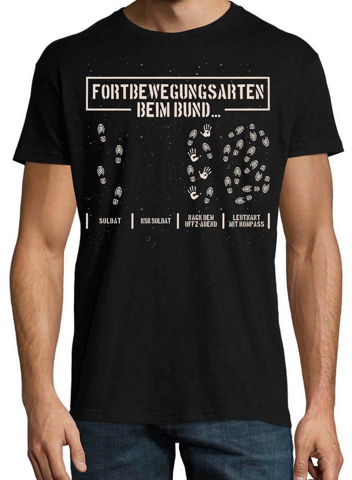 Youth Designz Print-Shirt Fortbewegungsarten beim Bund Herren T-Shirt mit lustigen Spruch für Herren von Youth Designz