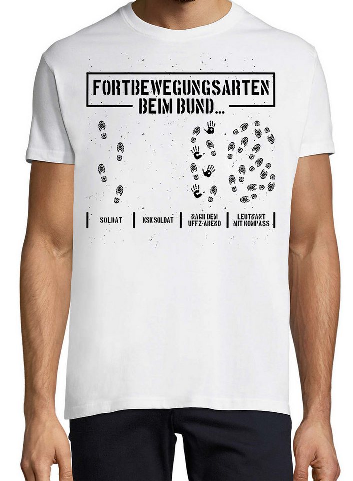 Youth Designz Print-Shirt Fortbewegungsarten beim Bund Herren T-Shirt mit lustigen Spruch für Herren von Youth Designz