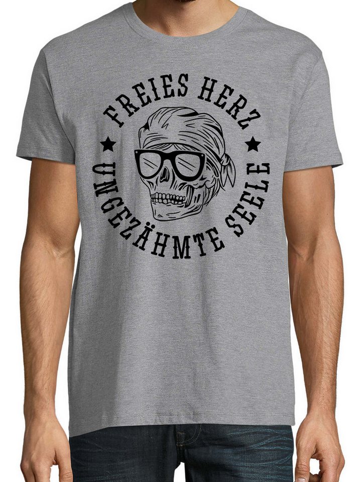 Youth Designz Print-Shirt Freies Herz Herren T-Shirt mit lustigen Spruch für Herren von Youth Designz