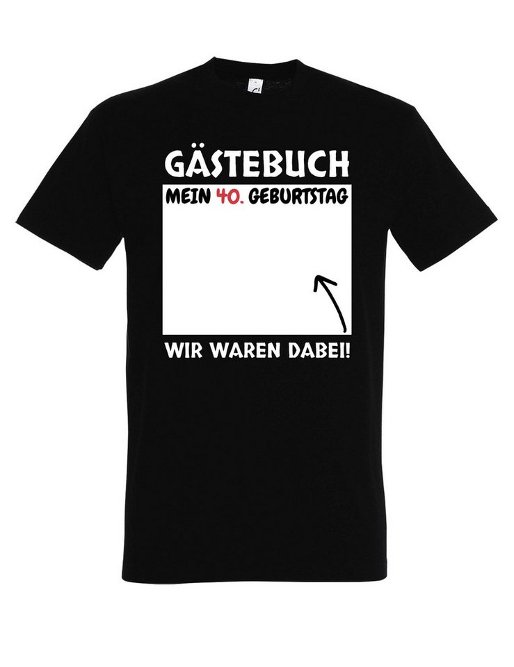 Youth Designz Print-Shirt Gästebuch 40. Geburtstag Herren T-Shirt lustiger Aufdruck Geschenk mit coolen Motiv für Männer Youth Designz Print-Shirt Gästebuch 40. Geburtstag Herren T-Shirt lustiger Aufdruck Geschenk mit coolen Motiv für Männer von Youth Designz