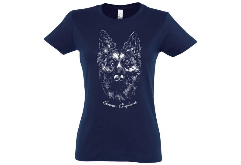 Youth Designz Print-Shirt German Shepherd Damen T-Shirt mit modischem Frontprint von Youth Designz