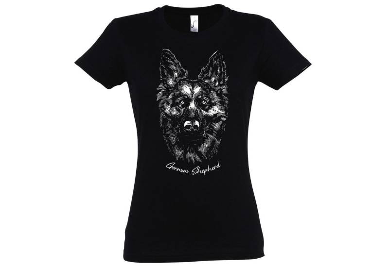 Youth Designz Print-Shirt German Shepherd Damen T-Shirt mit modischem Frontprint von Youth Designz