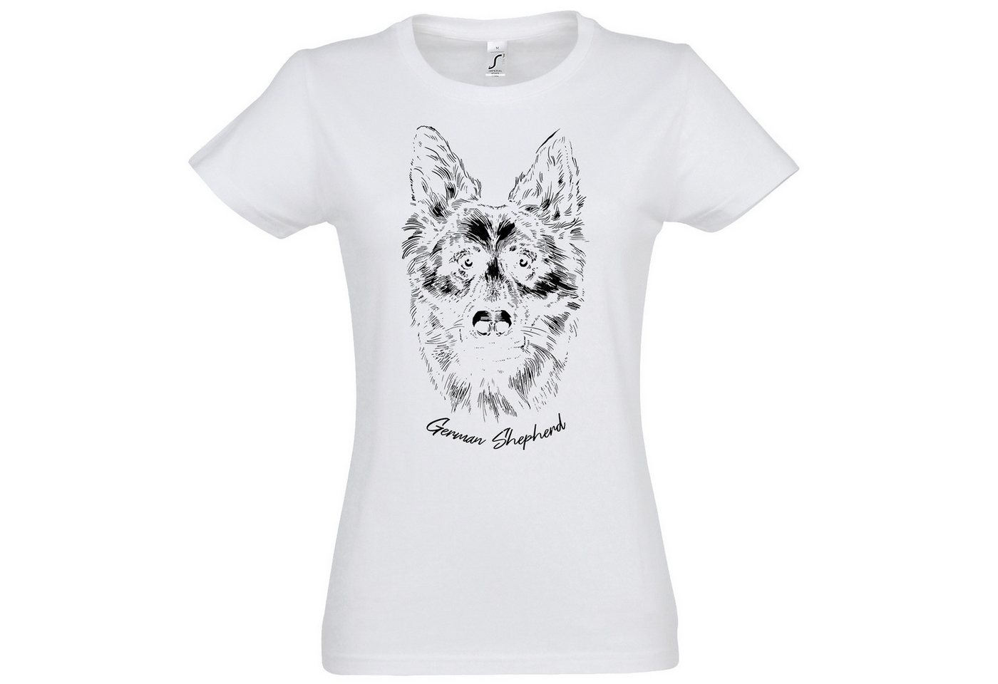 Youth Designz Print-Shirt German Shepherd Damen T-Shirt mit modischem Frontprint Youth Designz Print-Shirt German Shepherd Damen T-Shirt mit modischem Frontprint von Youth Designz