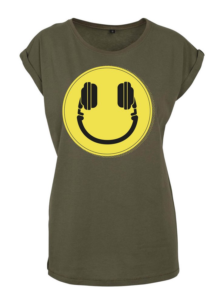 Youth Designz Print-Shirt "Headset Smiley" Damen T-Shirt Statement oder Geschenk Frauen Motiv mit lustigen Aufdruck für Frauen von Youth Designz