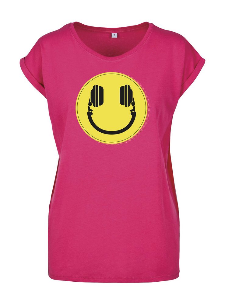 Youth Designz Print-Shirt "Headset Smiley" Damen T-Shirt Statement oder Geschenk Frauen Motiv mit lustigen Aufdruck für Frauen von Youth Designz