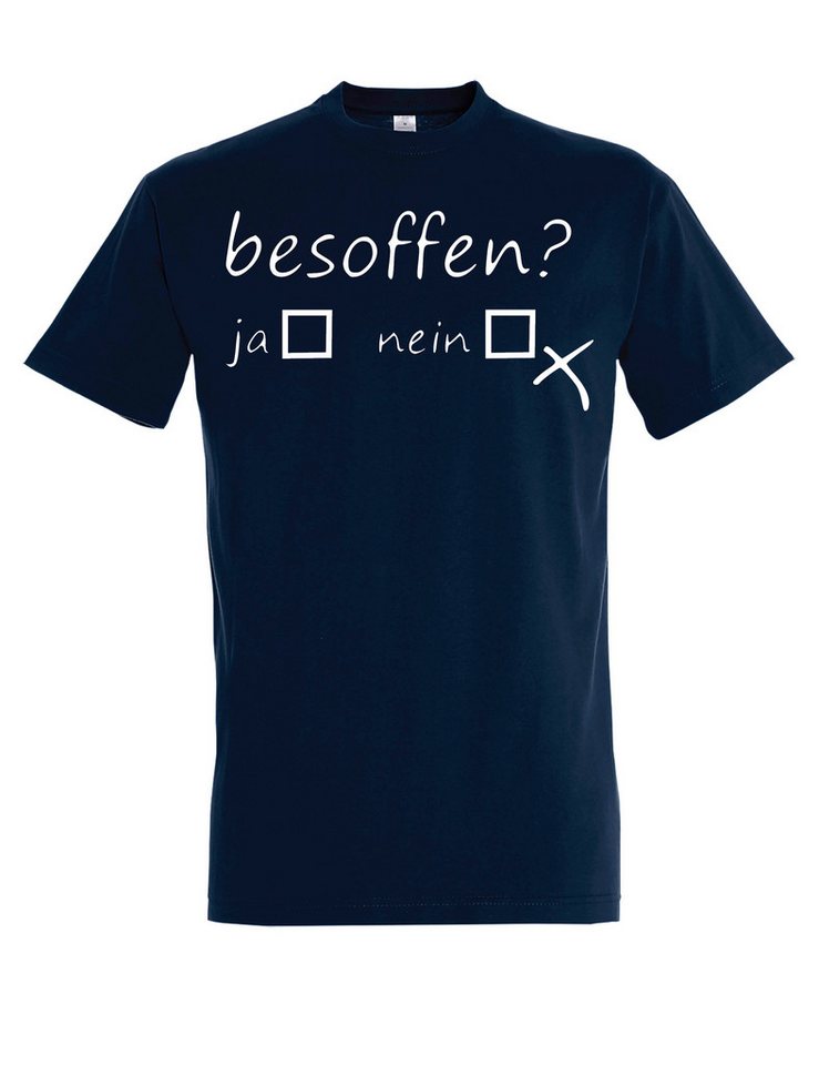 Youth Designz Print-Shirt Herren T-Shirt "Besoffen Ja Nein?" Fun-Print lustig Statement Geschenk mit witzigen humorvollen Motiv für Männer von Youth Designz