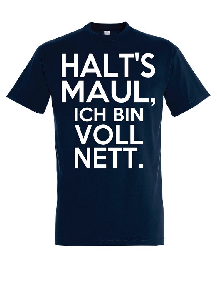 Youth Designz Print-Shirt Herren T-Shirt "Halts Maul ich bin voll nett" Print lustig Statement mit lustigen Aufdruck für Männer als Geschenk von Youth Designz