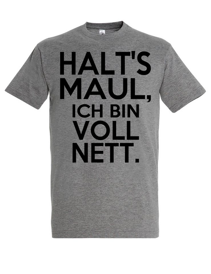 Youth Designz Print-Shirt Herren T-Shirt "Halts Maul ich bin voll nett" Print lustig Statement mit lustigen Aufdruck für Männer als Geschenk von Youth Designz