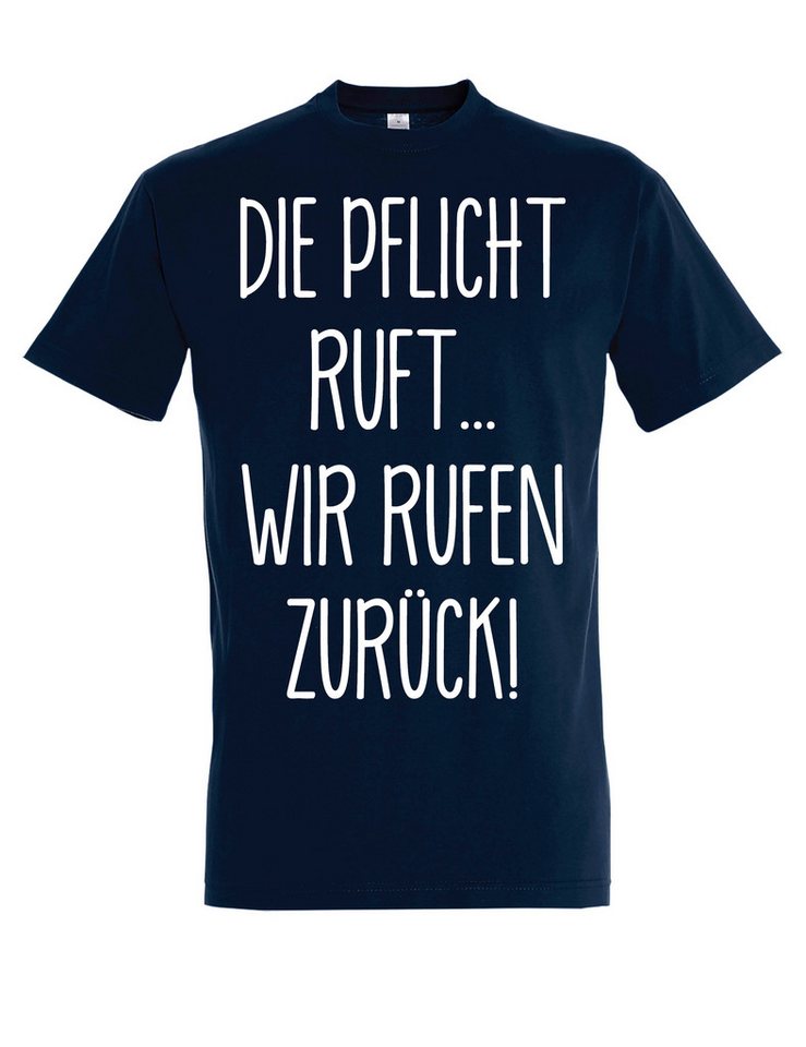 Youth Designz Print-Shirt Herren T-Shirt "Die Pflicht ruft" Fun-Print lustig Geschenk Statement mit witzigen Motiv für Männer von Youth Designz