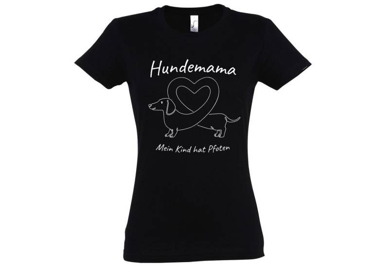 Youth Designz Print-Shirt Hundemama Damen T-Shirt mit modischem Frontprint von Youth Designz