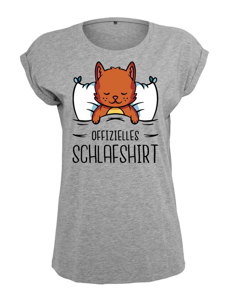 Youth Designz Print-Shirt "Katze Schlafshirt" Damen T-Shirt Statement Geschenk Frauen Motiv mit stylischen lustigen Frontprint für Frauen Youth Designz Print-Shirt "Katze Schlafshirt" Damen T-Shirt Statement Geschenk Frauen Motiv mit stylischen lustigen Frontprint für Frauen von Youth Designz