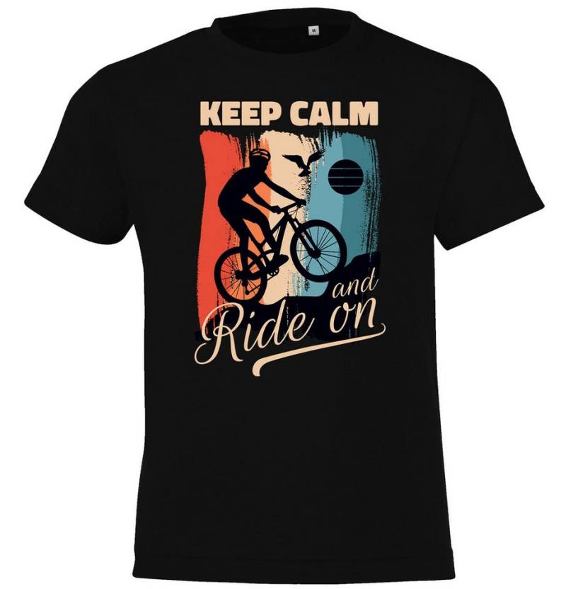 Youth Designz Print-Shirt Keep Calm Fahrrad Kinder T-Shirt mit lustigem Frontprint von Youth Designz