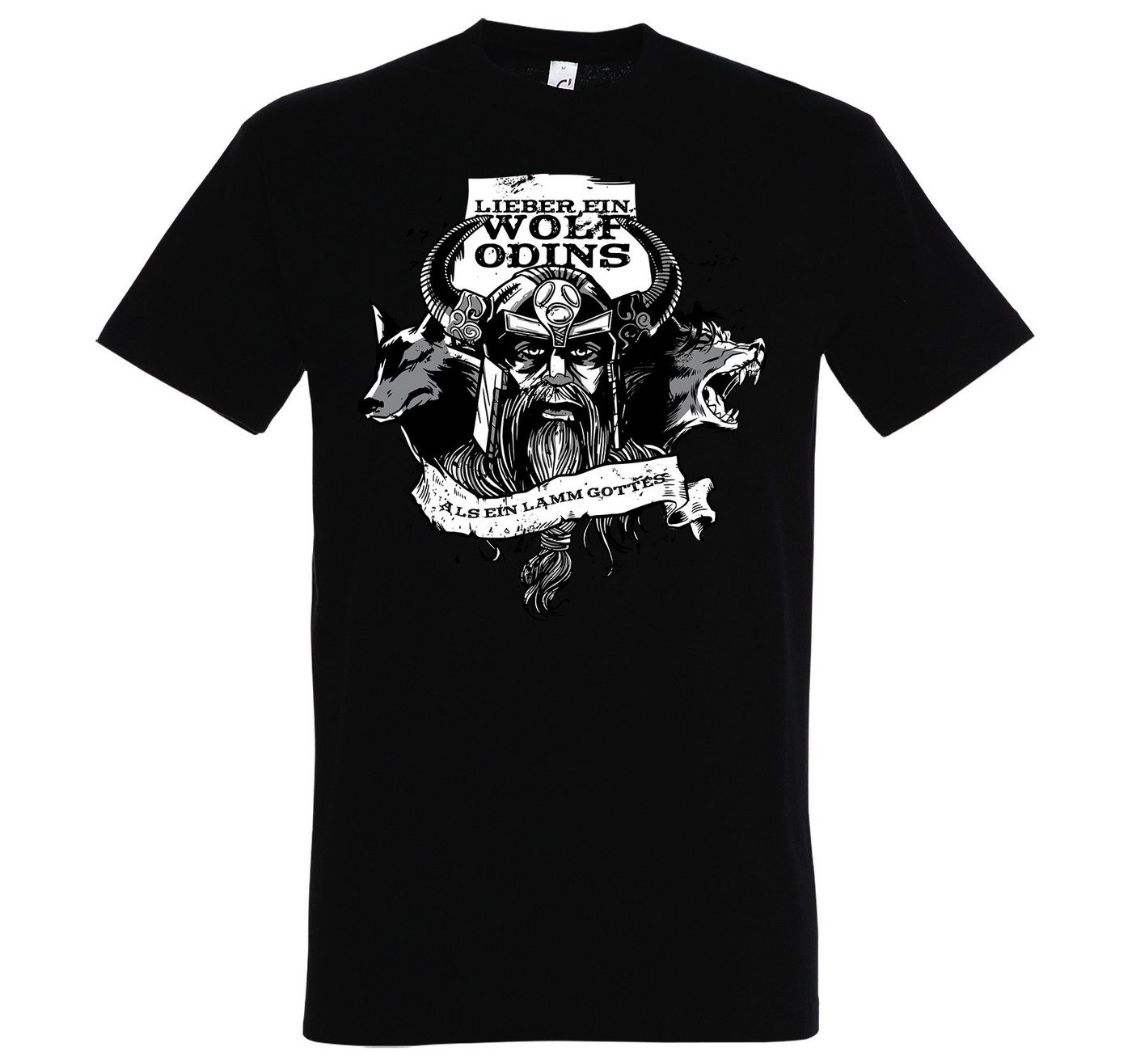 Youth Designz Print-Shirt "Lieber ein Wolf Odins" Herren T-Shirt mit lustigem Spruch von Youth Designz