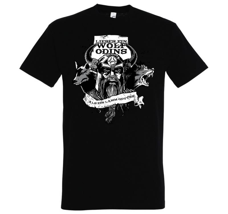 Youth Designz Print-Shirt "Lieber ein Wolf Odins" Herren T-Shirt mit lustigem Spruch von Youth Designz