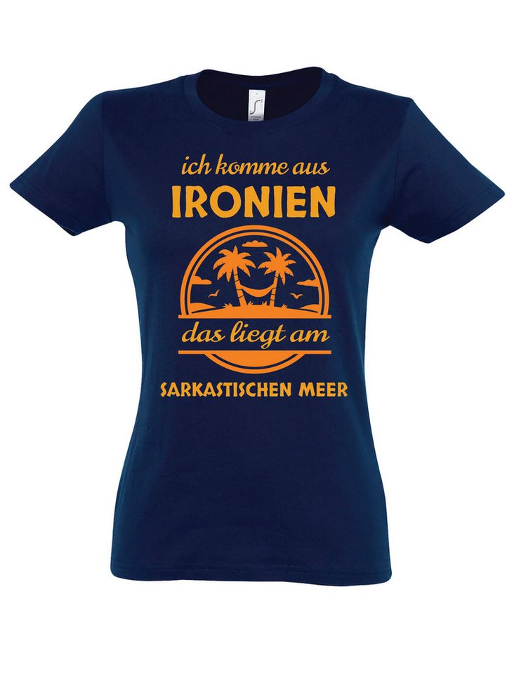 Youth Designz Print-Shirt "Ironien" Damen T-Shirt witziger Spruch Geschenk Motiv Statement mit lustigen Aufdruck für Frauen von Youth Designz