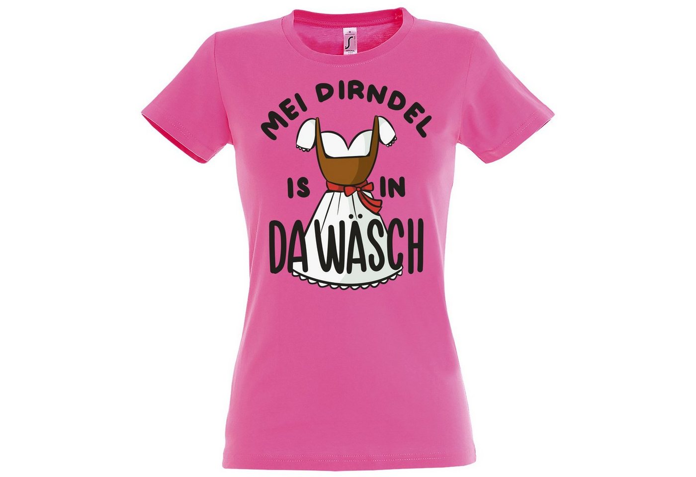 Youth Designz Print-Shirt MEI DIRNDEL IS IN DA WÄSCH Damen T-Shirt mit Fun-Look Dirndl Aufdruck und lustigem Spruch Youth Designz Print-Shirt MEI DIRNDEL IS IN DA WÄSCH Damen T-Shirt mit Fun-Look Dirndl Aufdruck und lustigem Spruch von Youth Designz