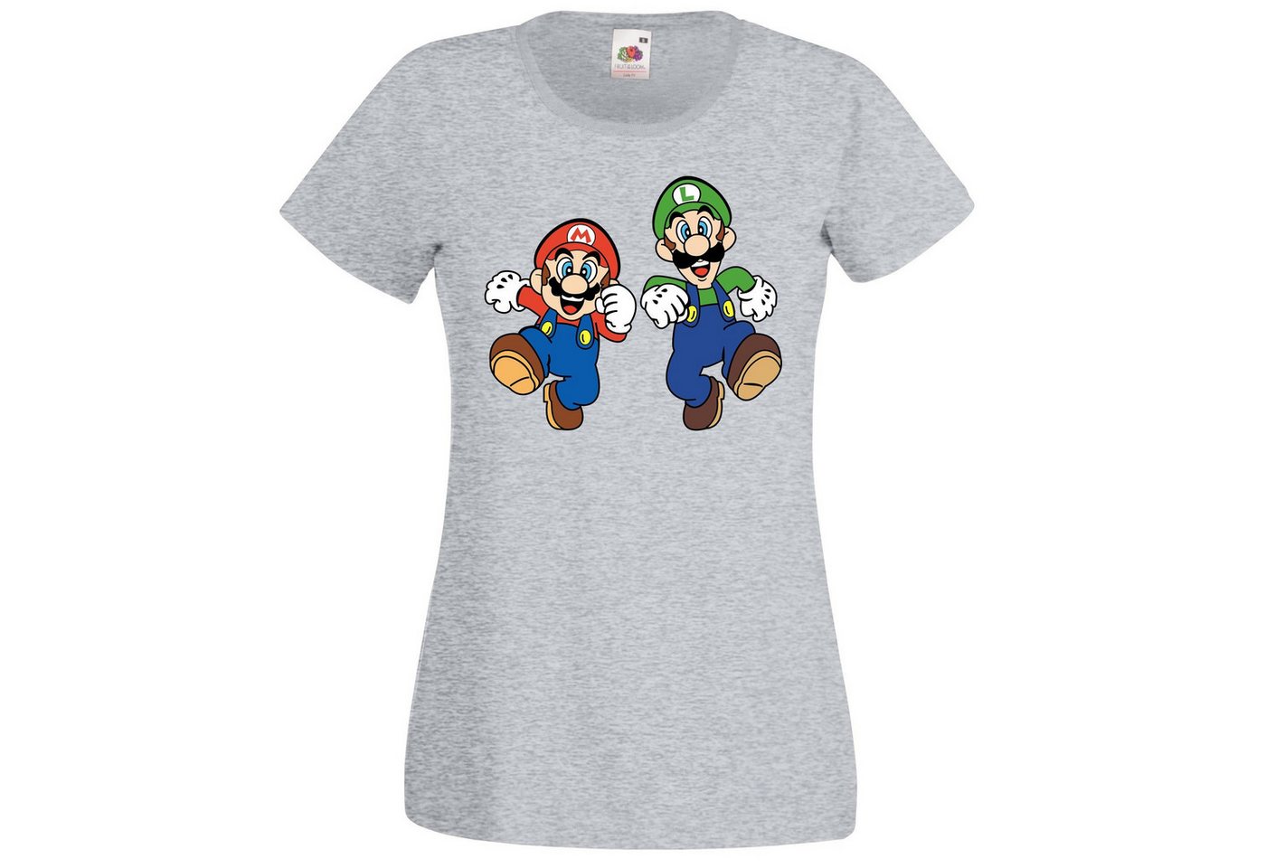 Youth Designz Print-Shirt Mario & Luigi Damen T-Shirt Fun Print für Frauen Geschenk mit modischem Gaming Aufdruck von Youth Designz