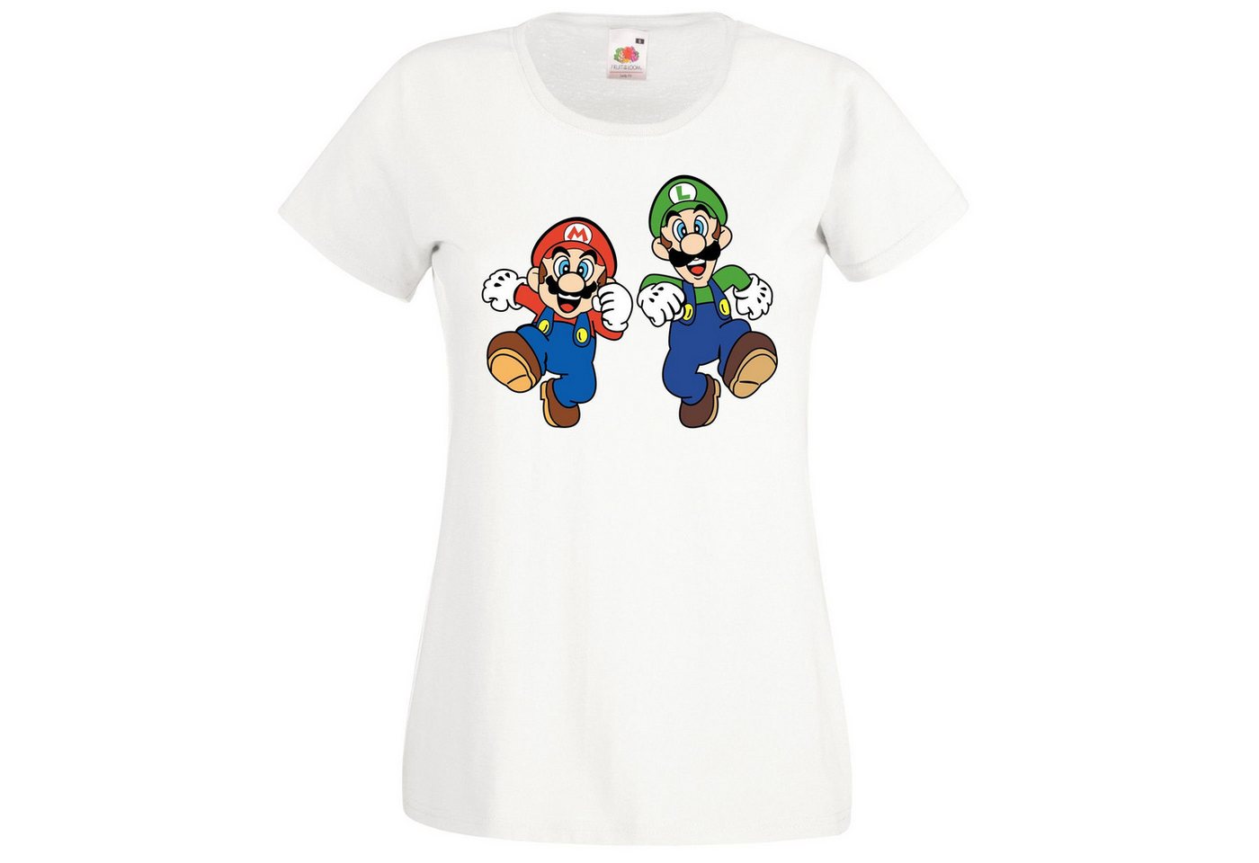 Youth Designz Print-Shirt Mario & Luigi Damen T-Shirt Fun Print für Frauen Geschenk mit modischem Gaming Aufdruck von Youth Designz