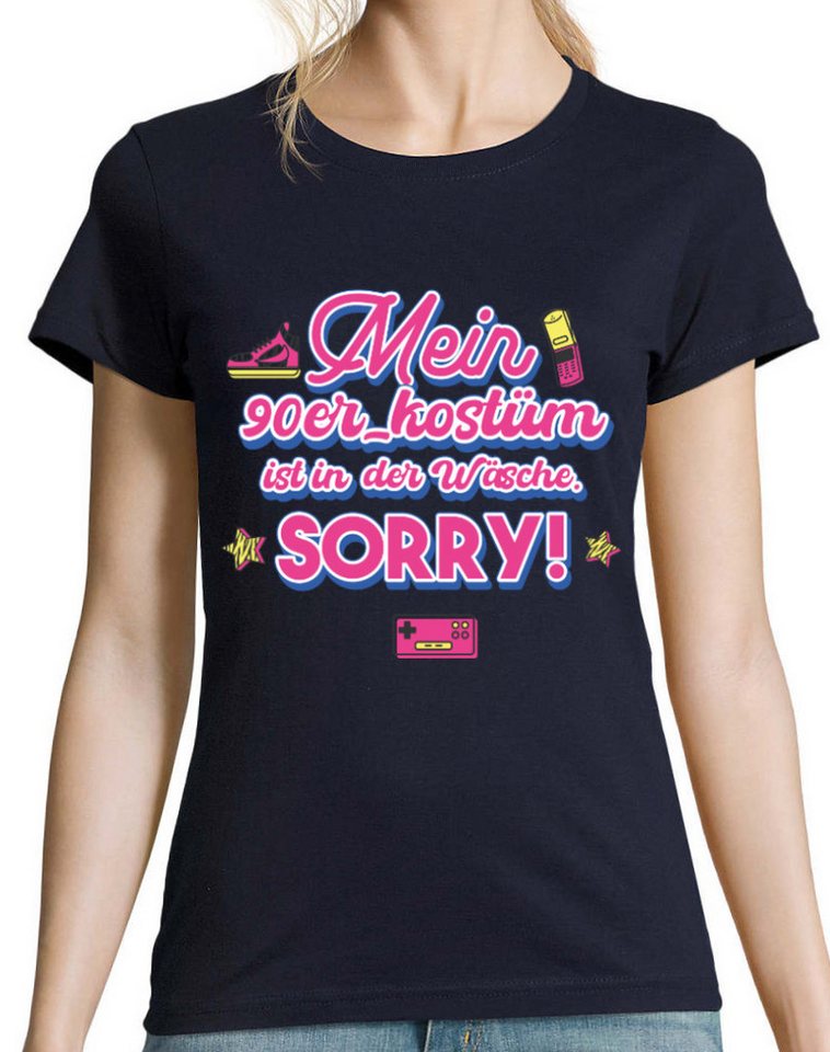 Youth Designz Print-Shirt Mein 90er Kostüm ist in der Wäsche Damen T-Shirt mit lustigem Frontprint von Youth Designz