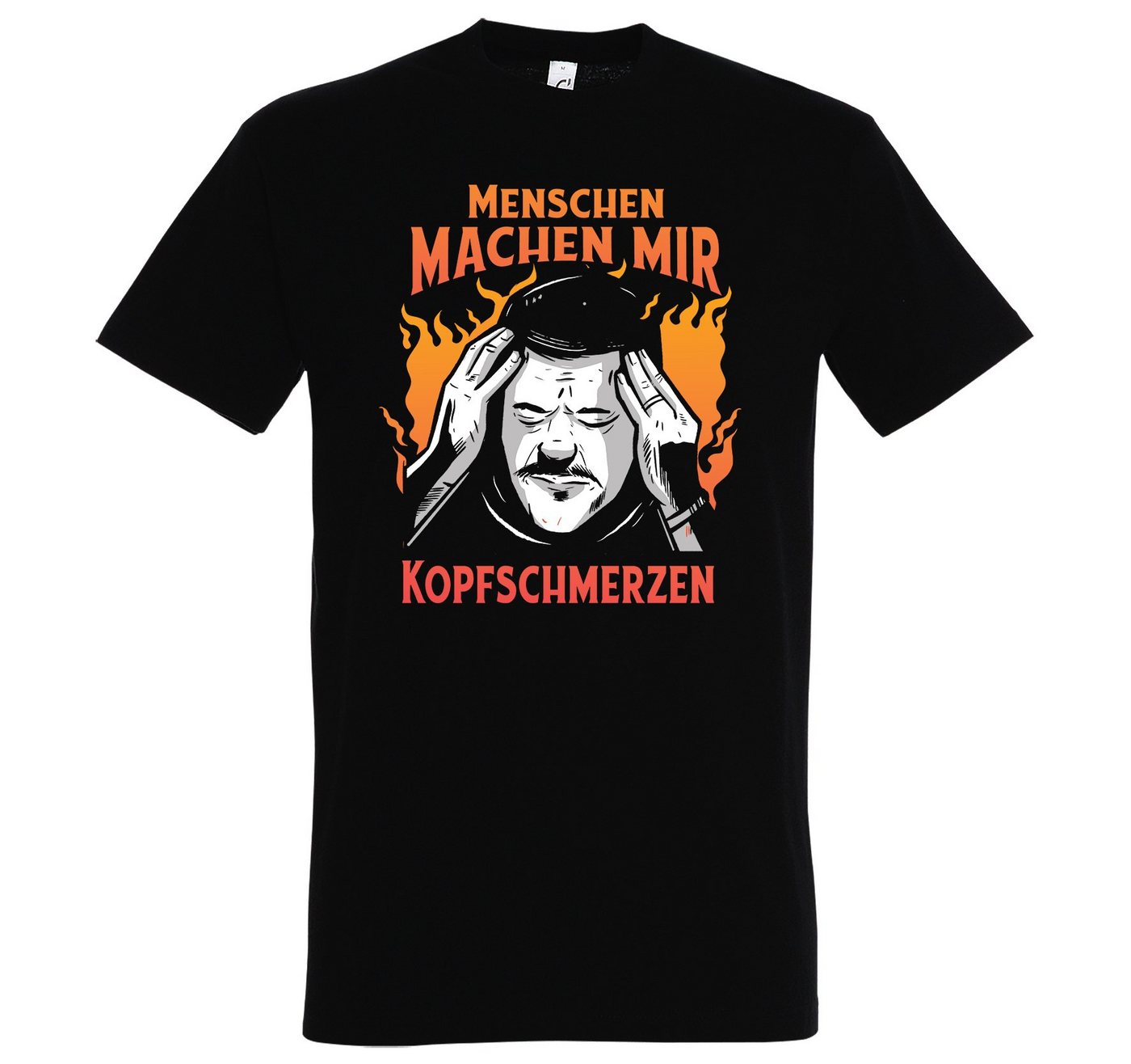 Youth Designz Print-Shirt Menschen Machen Mir Kopfschmerzen" Herren T-Shirt mit lustigem Spruch" von Youth Designz