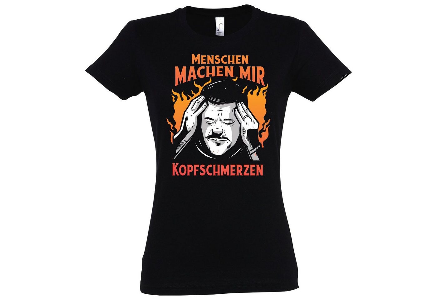 Youth Designz Print-Shirt Menschen machen mir Kopfschmerzen" Damen T-Shirt mit modischem Print" von Youth Designz