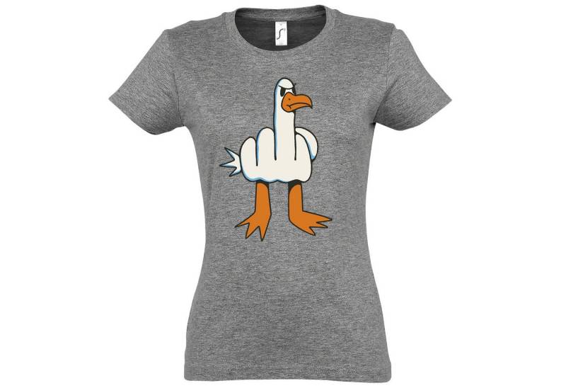 Youth Designz Print-Shirt Möwe Finger Damen T-Shirt mit modischem Frontprint von Youth Designz