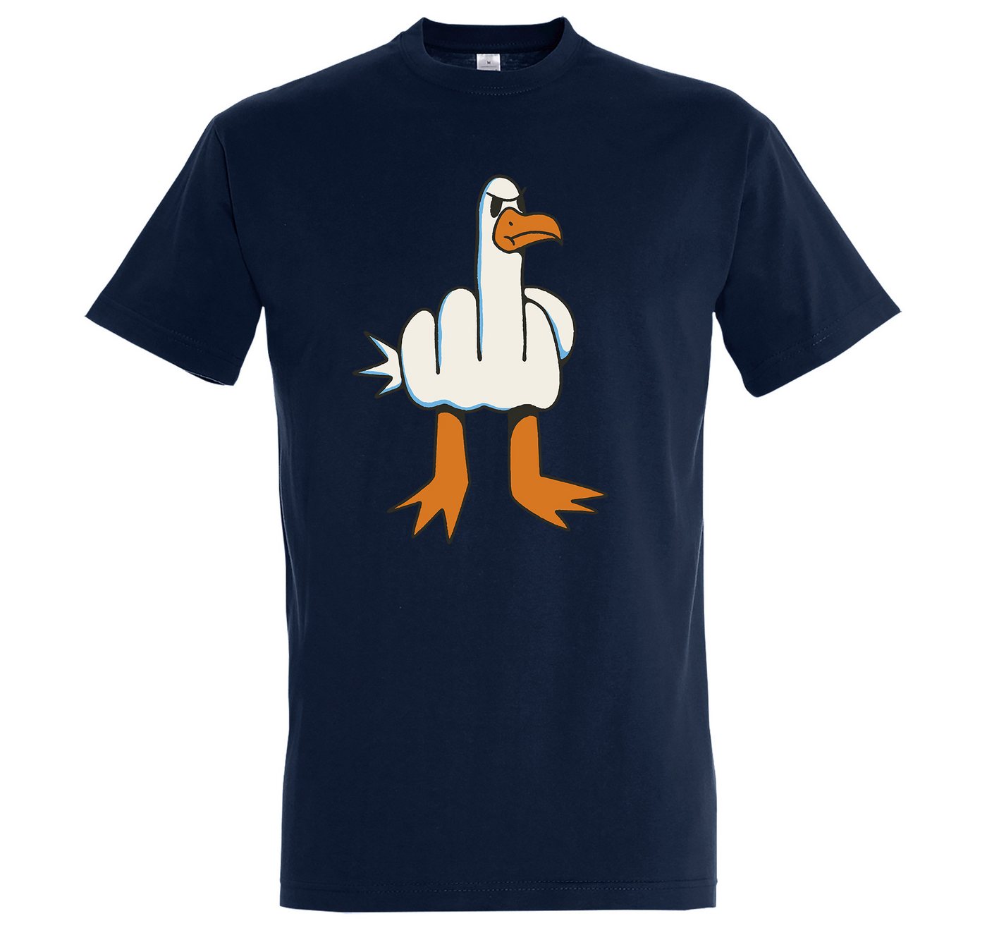 Youth Designz Print-Shirt Möwe Finger Herren T-Shirt mit lustigen Frontprint von Youth Designz