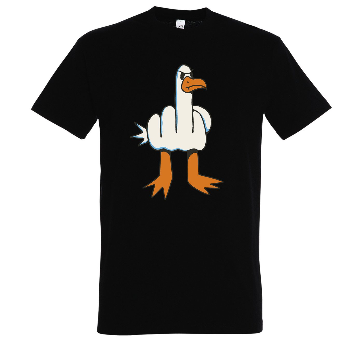 Youth Designz Print-Shirt Möwe Finger Herren T-Shirt mit lustigen Frontprint von Youth Designz