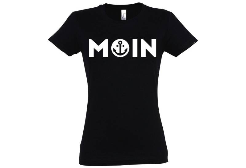 Youth Designz Print-Shirt Moin Logo Damen T-Shirt Anker Spruch mit modischem Aufdruck von Youth Designz