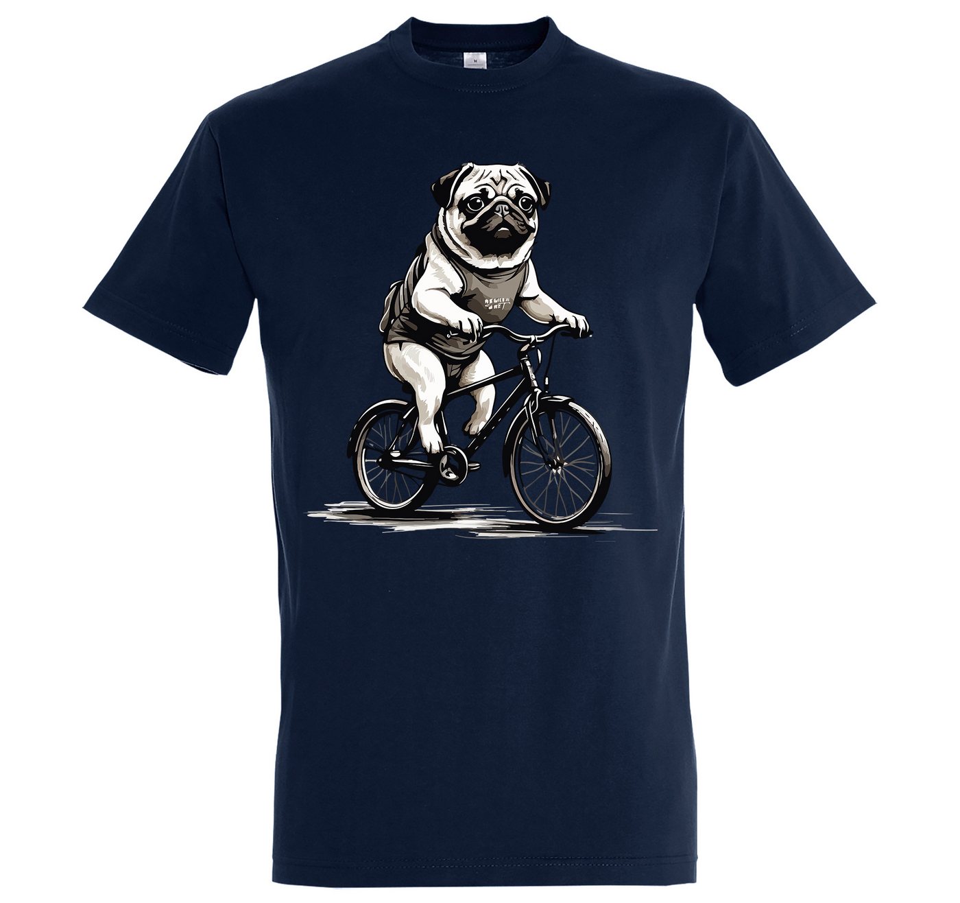 Youth Designz Print-Shirt Mops Fahrrad Herren T-Shirt mit lustigen Logo von Youth Designz