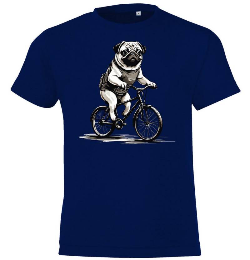 Youth Designz Print-Shirt Mops Fahrrad Kinder T-Shirt mit modischem Frontprint von Youth Designz