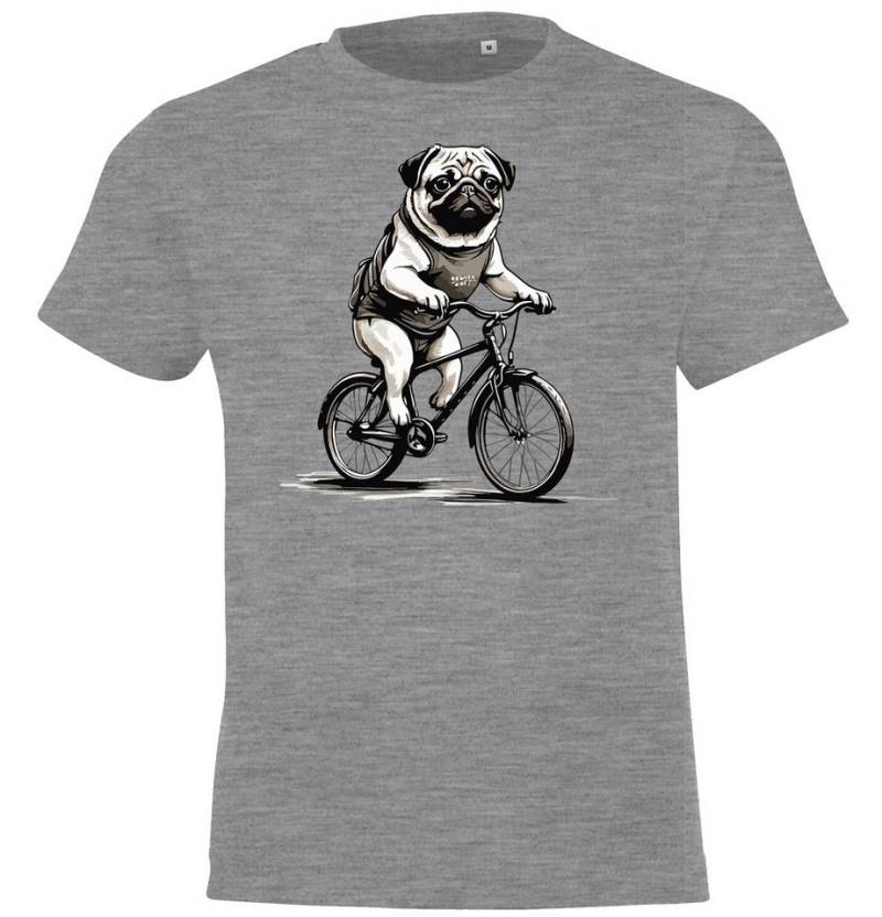 Youth Designz Print-Shirt Mops Fahrrad Kinder T-Shirt mit modischem Frontprint von Youth Designz
