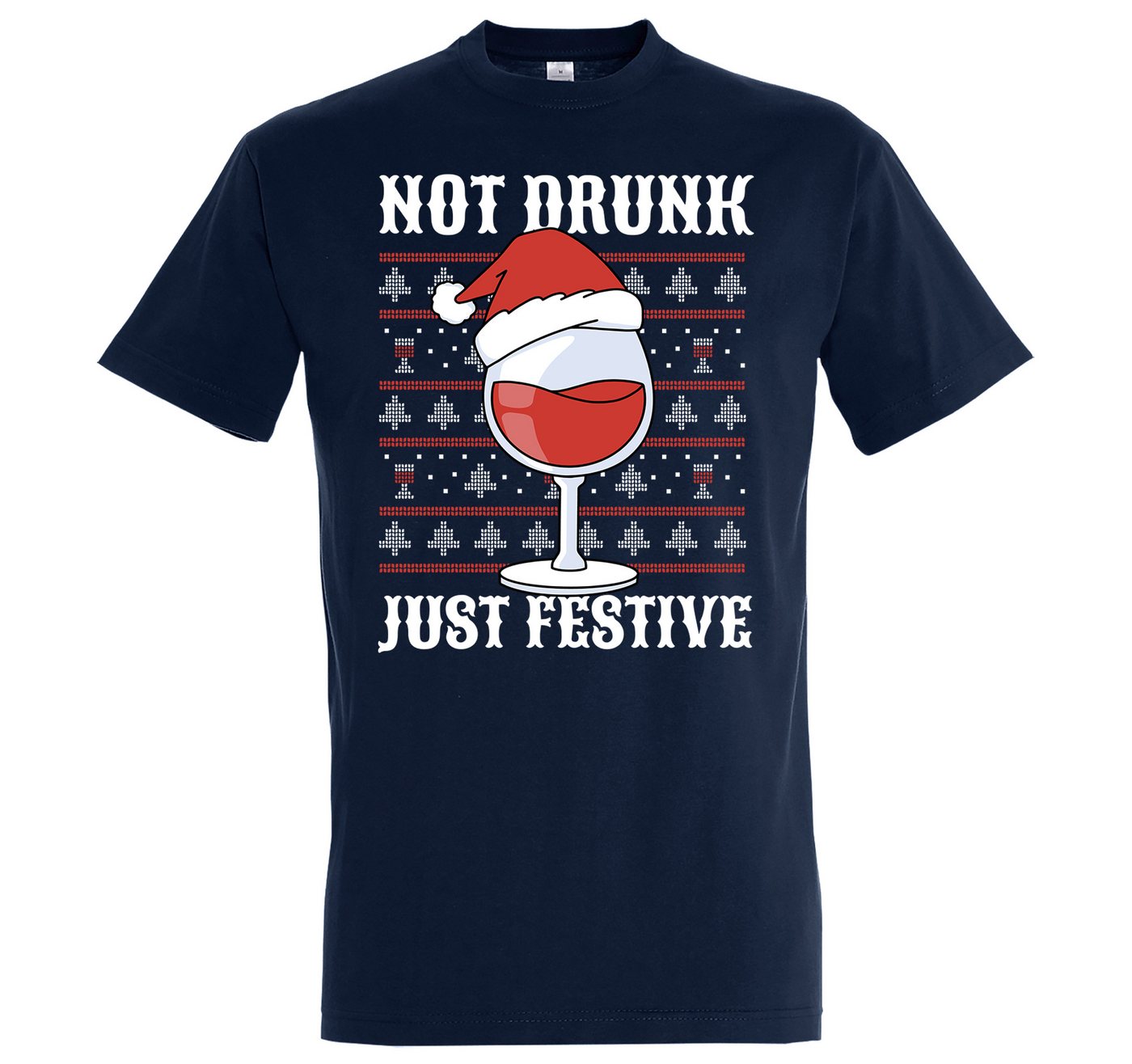 Youth Designz Print-Shirt Not Drunk Just Festive Herren T-Shirt mit modischem Frontprint von Youth Designz