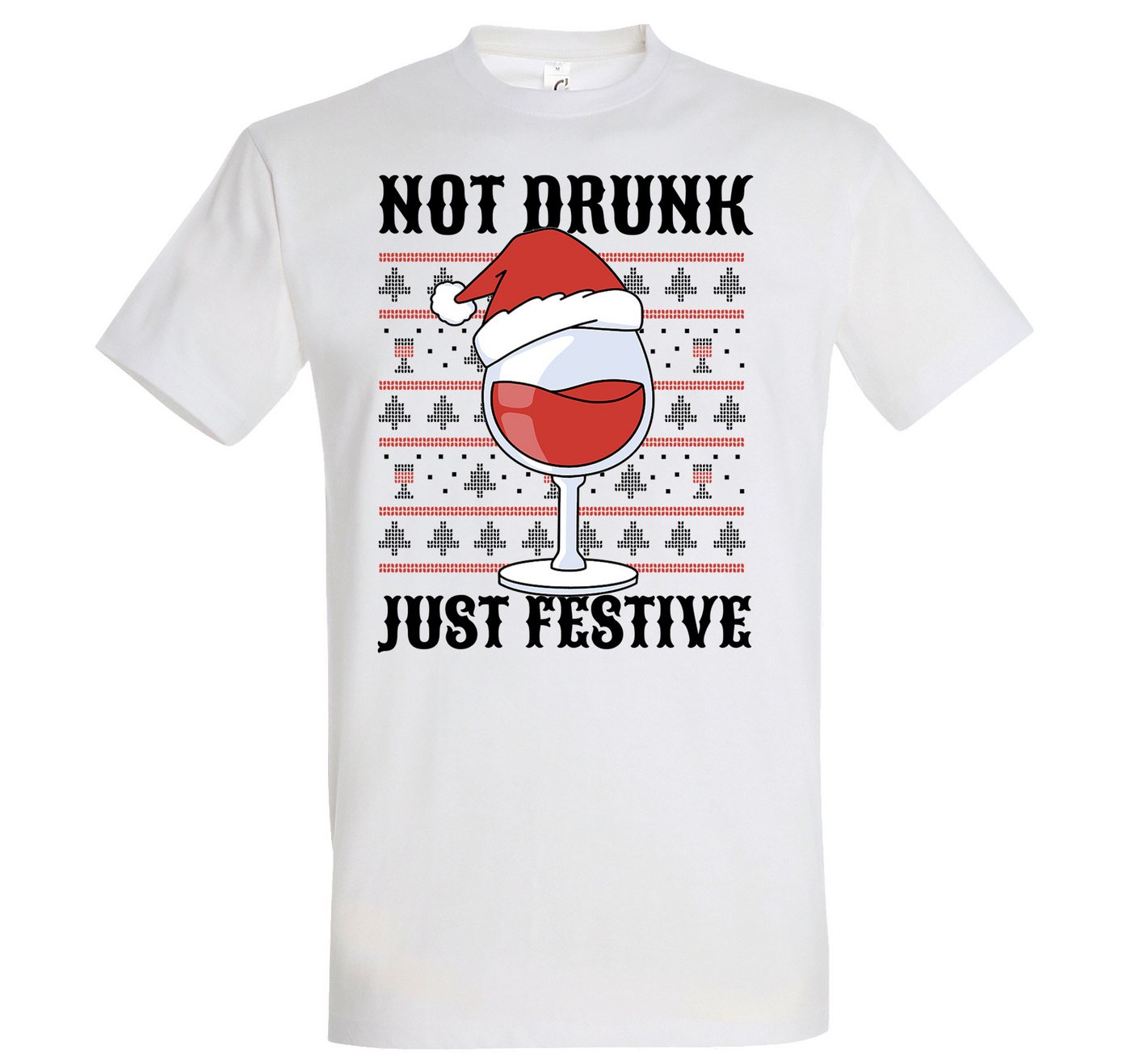 Youth Designz Print-Shirt Not Drunk Just Festive Herren T-Shirt mit modischem Frontprint von Youth Designz