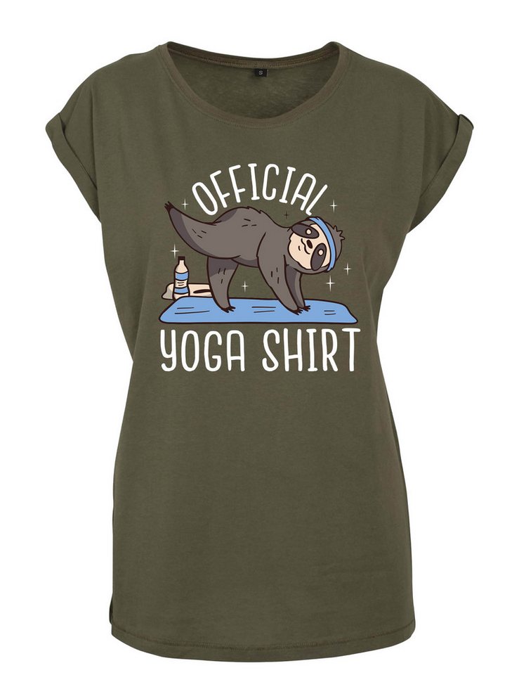Youth Designz Print-Shirt "Official Yoga Shirt" Damen T-Shirt Statement oder Geschenk Motiv mit stylischen Entspannten Aufdruck von Youth Designz