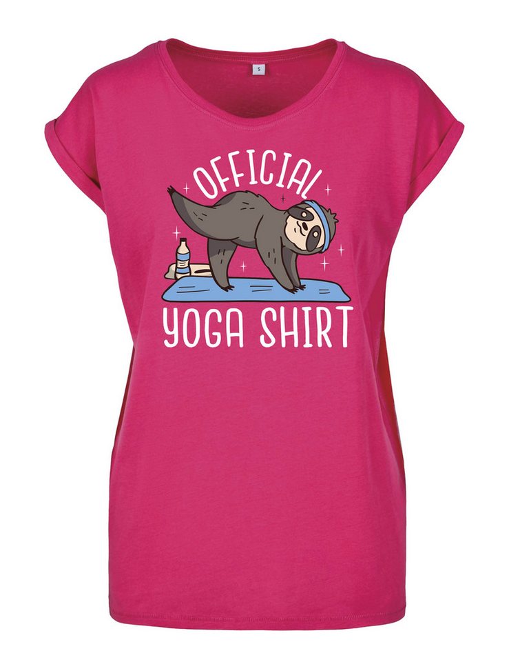 Youth Designz Print-Shirt "Official Yoga Shirt" Damen T-Shirt Statement oder Geschenk Motiv mit stylischen Entspannten Aufdruck von Youth Designz