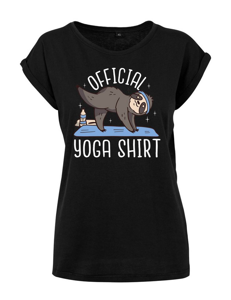 Youth Designz Print-Shirt "Official Yoga Shirt" Damen T-Shirt Statement oder Geschenk Motiv mit stylischen Entspannten Aufdruck von Youth Designz
